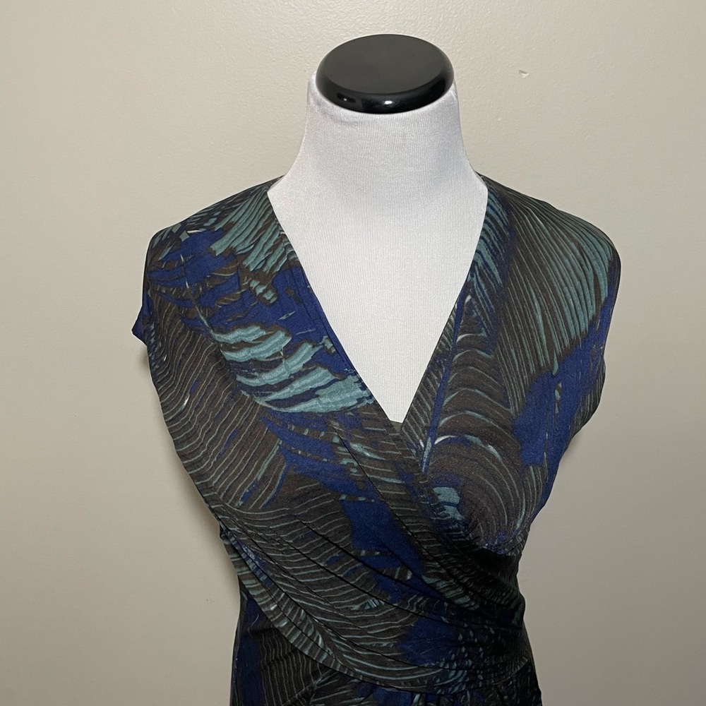 MaxMara Multicolor Printed Stretch Wrap Top - Picture 4 of 6
